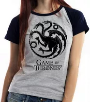 Blusa Baby Look Game Of Thrones Dragão Serie Medieva