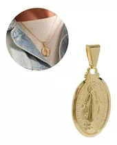 Dije Virgen Milagrosa Mediana En Oro Laminado 18k