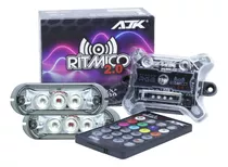Kit Luces Strobo Audioritmico Rgb 9w Ajk Con Control Remoto