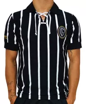 Camisa Corinthians Listrada Preta E Branca Oficial