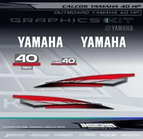 Calcos Yamaha 40 Hp Outboard - Laminadas - Insignia Calcos