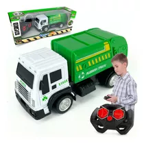 Caminhão Brinquedo Controle Remoto Caçamba Lixo Reciclagem