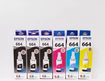 Kit 6 Refil Tinta Epson 664 L120 L455 L495 L380  3b 1m 1c 1y