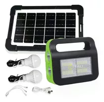 Kit Luminária Solar 96 Leds + 2 Lâmpadas Bulbo Lanterna Usb