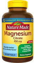 Citrato De Magnesio 250 Mg Nature Made 120 Capsulas