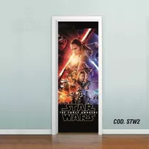 Adesivo Porta Decorativo Star Wars Episódio Vii (cod.stw2)