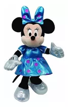 Pelúcia Minnie Mouse Beanie Babies Ty Vestido Azul 20cm Dtc