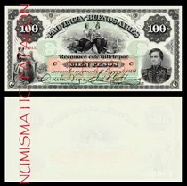 Billete 100 Pesos Moneda Corriente Bs As 1869 - Copia 492