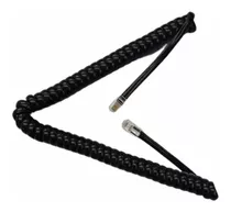 Cable Tubo Telefono Espiralado 2 M  Rj-9  4 Hilos Negro