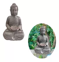 Estatua Figura Buda En Resina Para Jardin Casa Zen 60cm Febo