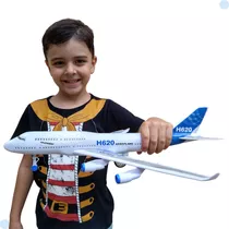 Avião De Brinquedo Grande Fricção Com Luz E Som Cor Aviao Brinquedo Branco Personagem Avião Brinquedo H620