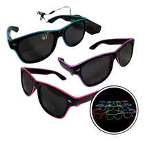10 Óculos Neon Led Festa Balada Rave Tomorrowland Pilha Top