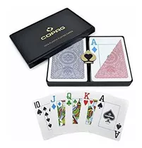 Copag - Juego De Cartas De Póquer (100% Plástico, 4 Colores