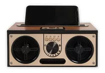 Parlante Portatil Madera Bluetooth Aux Usb Sd Radio Fm