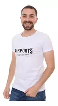 Camiseta Sergio K Masculina Airports Branca