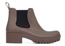 Bota Para Lluvia Goma Super Flexible Caña Baja Con Taco Dama