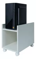 Suporte Porta Cpu Gabinete Com Rodinhas Preto