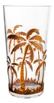 Copo Alto Ribeiro E Pavani Acrílico Palm Tree Marrom 650 Ml 