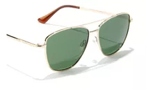 Gafas De Sol Polarizadas Hawkers Lax Hombre Y Mujer Lente Verde Oscuro Varilla Marrón Claro Armazón Marrón Claro Diseño Mirror