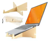 Soporte Base Para Notebook Apoya Laptop Portatil Madera