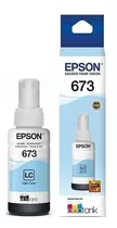 Tinta Original Epson 673 T673520 L1800 L805 L850 Ciano Claro