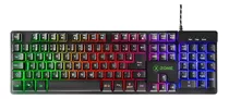 Teclado Gamer Semi Mecânico Xzone Gts-01 Iluminação Led Cor De Teclado Preto Idioma Português Brasil