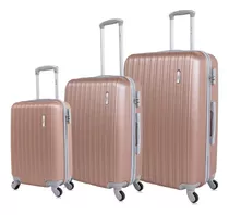 Conjunto De Malas De Viagem P, M E G Londres Swiss Move Rose