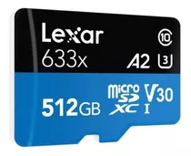 Cartão De Memória Lexar Lsdmi512bb-633a  High-performance 633x Com Adaptador Sd 512gb