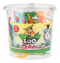 Balde Zoologico Com 36 Animais Coloridos 1038 Gulliver