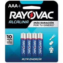 Pila Aaa Rayovac Alcalina Cilíndrica - Pack De 4 Unidades