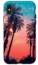 Funda Para iPhone X/xs Fun Tropical Beach Palm Tree Paradise