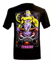 Polera Dragon Ball Super Golden Freezer Doble Estampado