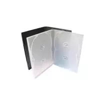 100 Estojo Capa Box Case Dvd Quadruplo Transparente 14 Mm