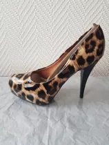 Zapatos Importados Leopardo Charol 