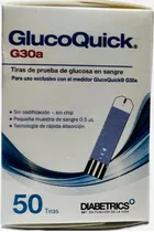 Tirillas Glucoquick G30a X 200 Color Blanco