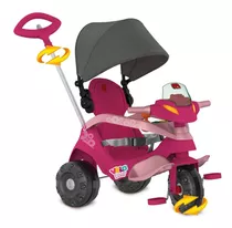 Triciclo Velobaby Reclinavel Capota Pedal Rosa - Bandeirante