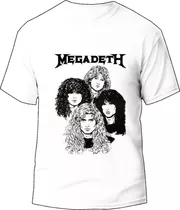 Camiseta  Megadeth Rock Metal Bca Urbanoz