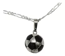 Dije Collar Balón Fútbol Soccer Plata 925 + Caja De Regalo