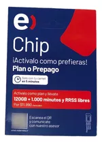 Chip Plan Fácil De Entel  120gb+ 1000 Minutos Rrss Libres 