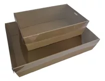 Caja Autoarmable Desayuno Bandeja 36x25.5x8 Marron. 50 Unid.