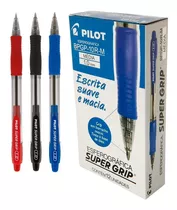 Kit C/3 Canetas Retrátil Super Grip 1.0 (az/vm/pt) - Pilot 