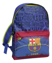 Mochila Fc Barcelona Escolar Original Mediana Certificado Doble Bolsa Tirante Trasero Ajustable