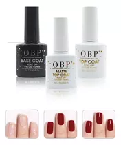 Kit Base Coat Top Coat Top Matte 7.5ml Gel Uv/led Para Uñas