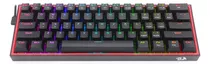 Teclado Gamer Redragon Fizz K617 Qwerty Red Inglês Us Cor Preto Com Luz Rgb