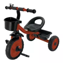 Triciclo Divertido Infantil Vermelho Com Cestinhas E Buzina