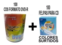 100 Cds Virgenes Dvd-r + Felpas