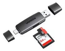 Lector De Tarjeta Ugreen Hub/pendrive Usb A Usb-c