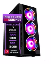 Pc Gamer Fácil Intel I3 10100f 16gb Ssd 480gb Rx 550 4gb