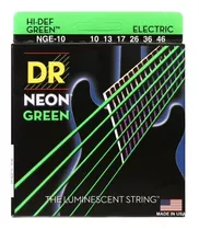 Encordado Para Eléctrica Dr Neon Green Nge-10 010-046 6pag