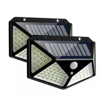 Aplique Reflector Solar Led Panel Recargable 100exterior Luz